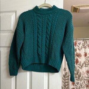 Abercrombie Teal Cable Knit Kid's Sweater
